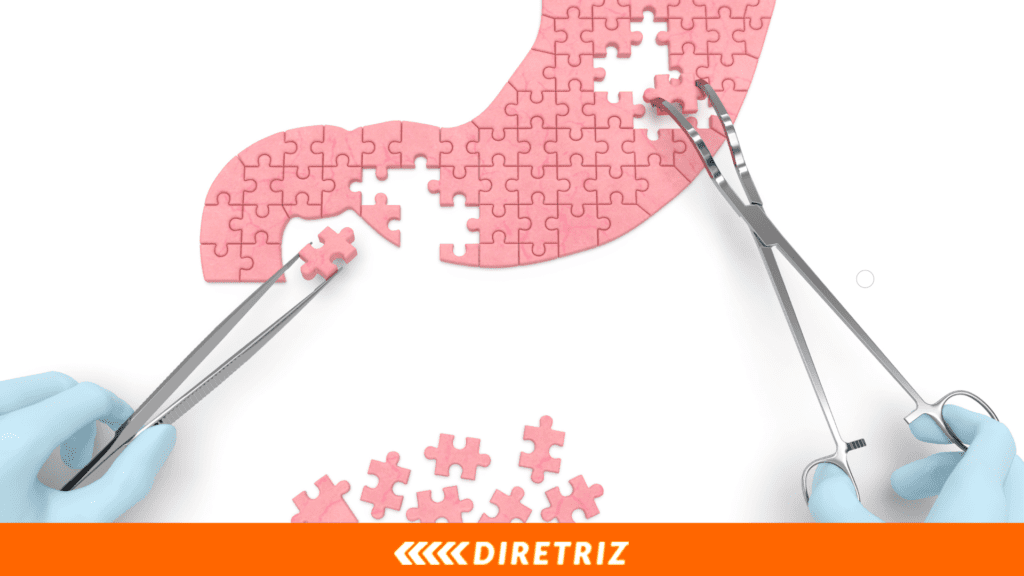 Imagem ilustrativa que representa o novo Guia Brasileiro de Nutrição em Cirurgia Bariátrica e Metabólica, uma valiosa ferramenta de referência para a prática clínica na área da nutrição cirúrgica.